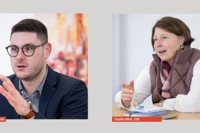 Michael Dinkelmeier (Freie Wähler) und Claudia Marb (CSU) treten am 22. März bei der Stichwahl gegeneinander an. 