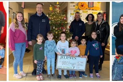 Das Bild zeigt von links den Jakobus-, den St. Franziskus- und den Waldkindergarten.