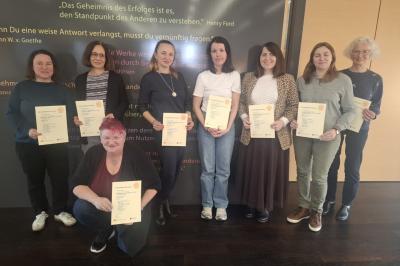 Die neuen Lernpatinnen bei der Abschlussveranstaltung im Landratsamt Donau-Ries.