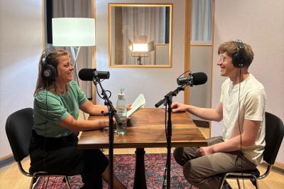 Florian Hager beim Podcast vom Landkreis