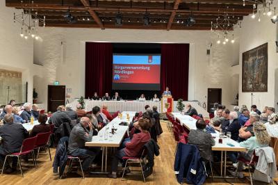 Die Nördlinger Bürgerversammlung findet am Dienstag, 27. Oktober 2026 im Stadtsaal „Klösterle“ statt.