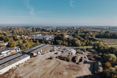 Baustelle am Zusamweg. 
