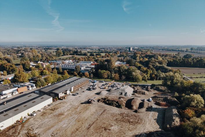 Baustelle am Zusamweg. 