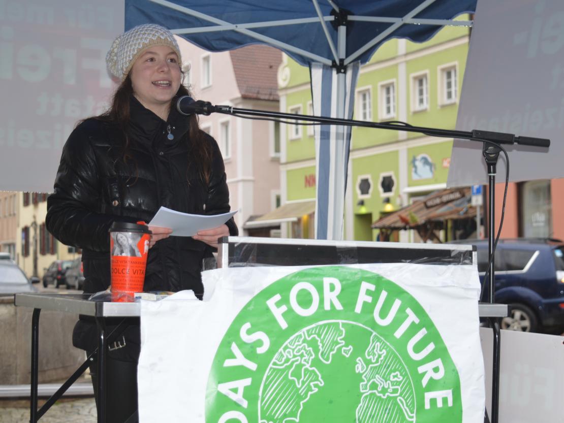 Jasmin Bauer, Initiatorin und Sprecherin der Fridays-for-Future Regionalgruppe Oettingen