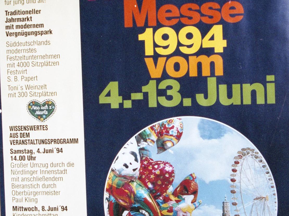 Plakat der Nördlinger Mess 1994