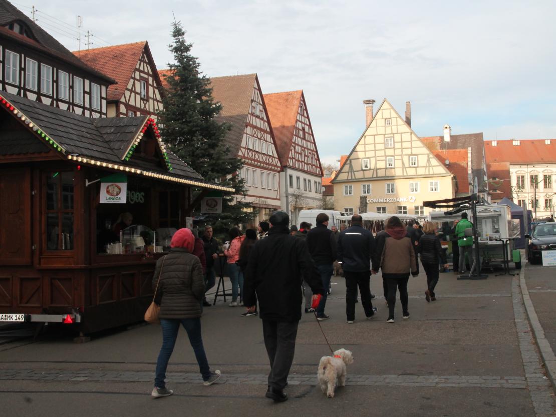 Besucher auf dem Wintermarkt