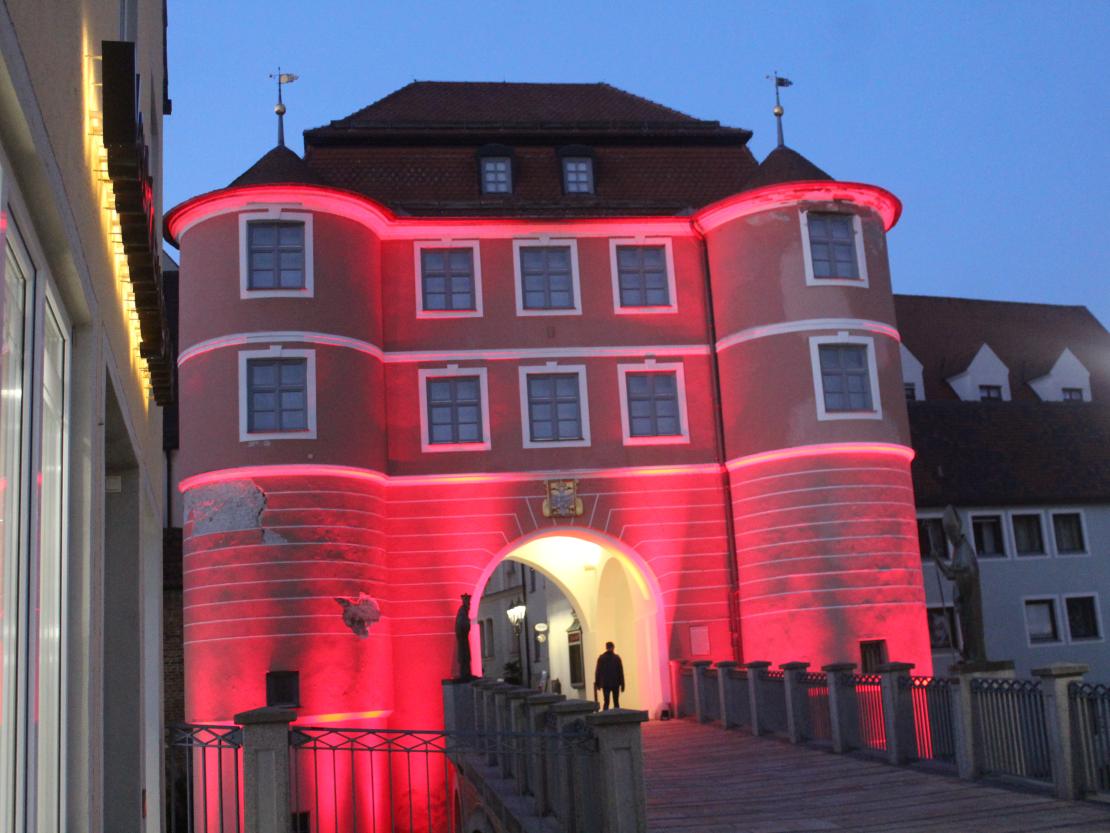 Rieder Tor Donauwörth bei der Night of Light 