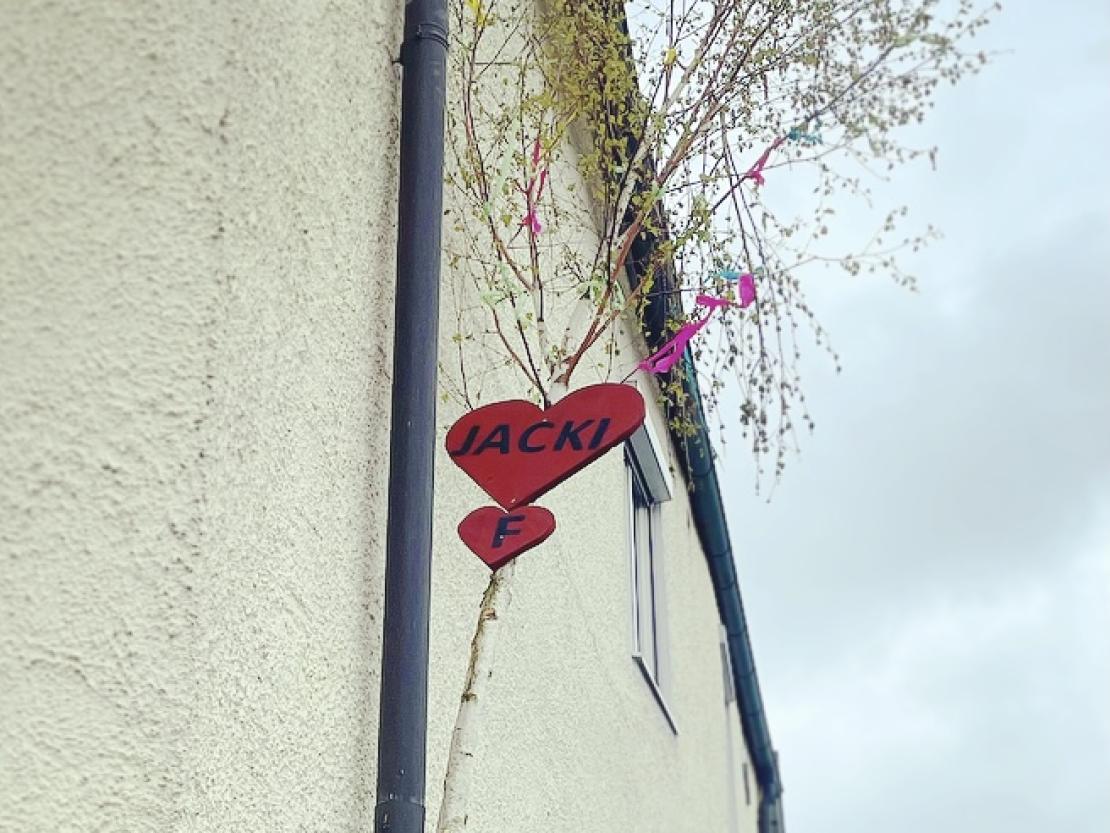 Das Bild zeigt einen Maibaum in Donauwörth 