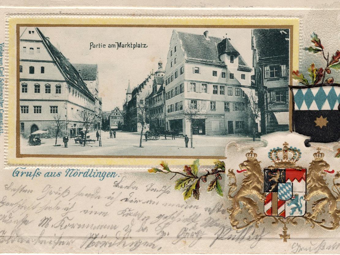 Postkarte Marktplatz 1901
