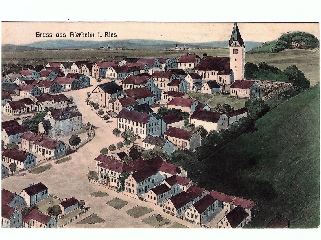 Auf dem Bild zu sehen Ansichtskarte aus Alerheim.