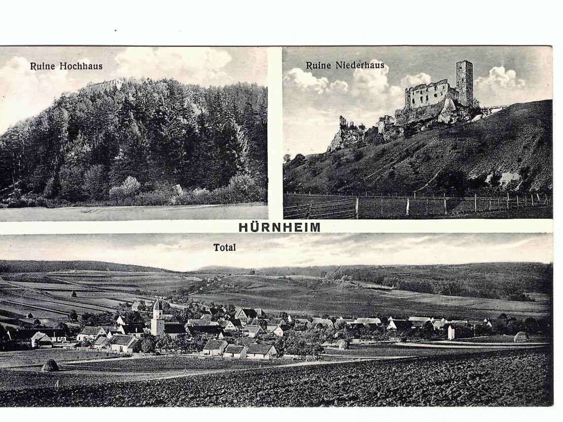 Auf dem Bild zu sehen Ansichtskarte von Hürnheim.