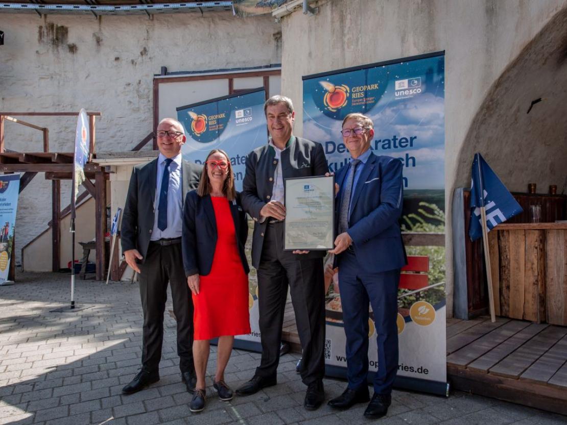 Urkundenverleihung Unesco Global Geopark Ries