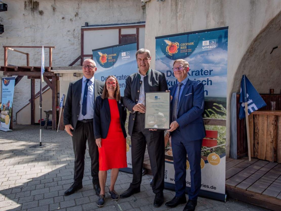 Urkundenverleihung Unesco Global Geopark Ries