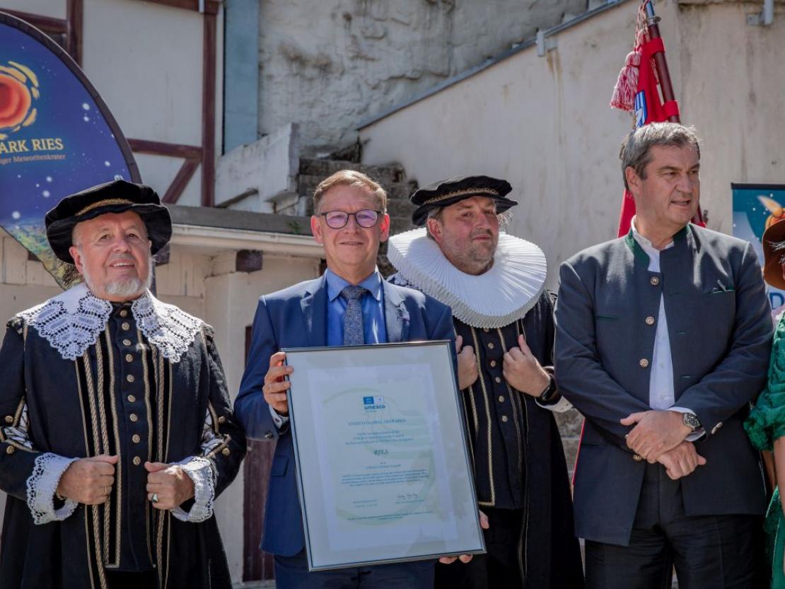 Urkundenverleihung Unesco Global Geopark Ries