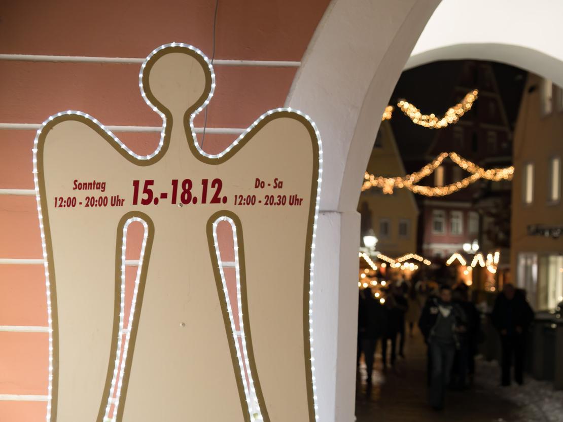 Weihnachtsmarkt in Donauwörth 2022.