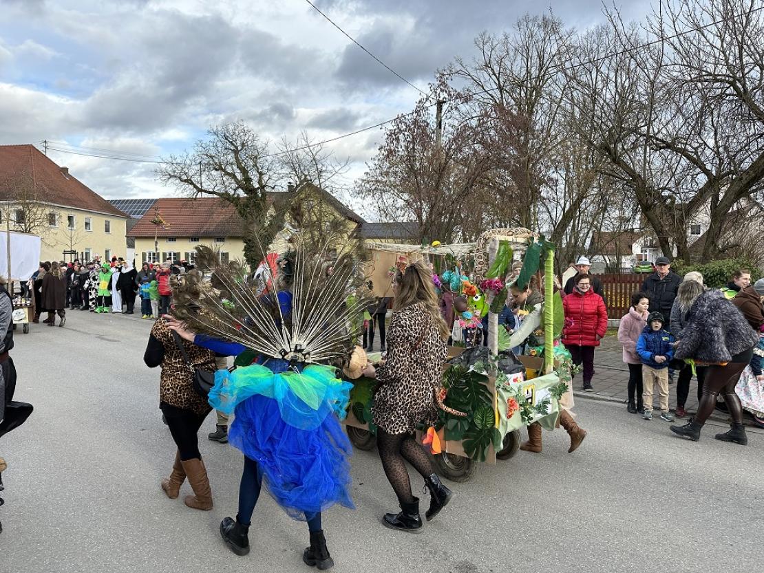 Das Bild zeigt den Genderkinger Faschingsumzug 2023.