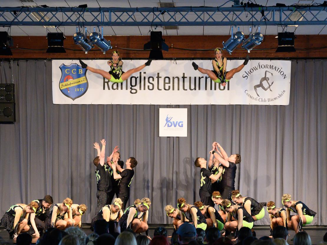 Die Tanzgruppen beim Ranglistenturnier für Showtanz in Asbach-Bäumenheim.