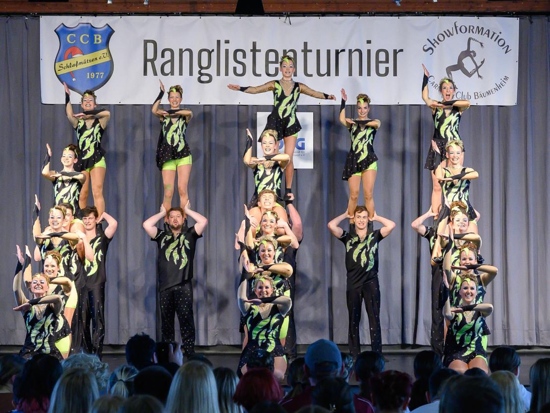 Die Tanzgruppen beim Ranglistenturnier für Showtanz in Asbach-Bäumenheim.