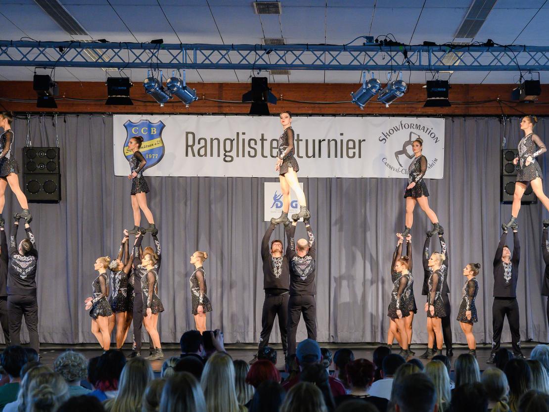 Die Tanzgruppen beim Ranglistenturnier für Showtanz in Asbach-Bäumenheim.