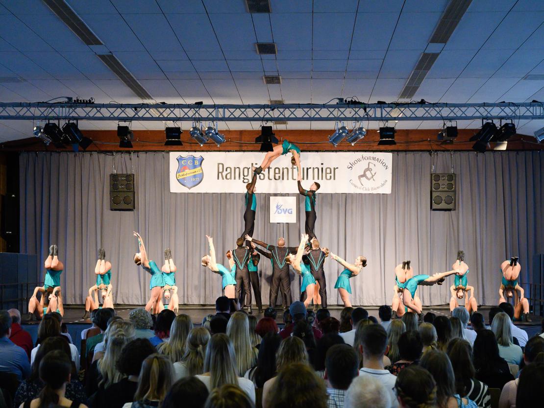 Die Tanzgruppen beim Ranglistenturnier für Showtanz in Asbach-Bäumenheim.