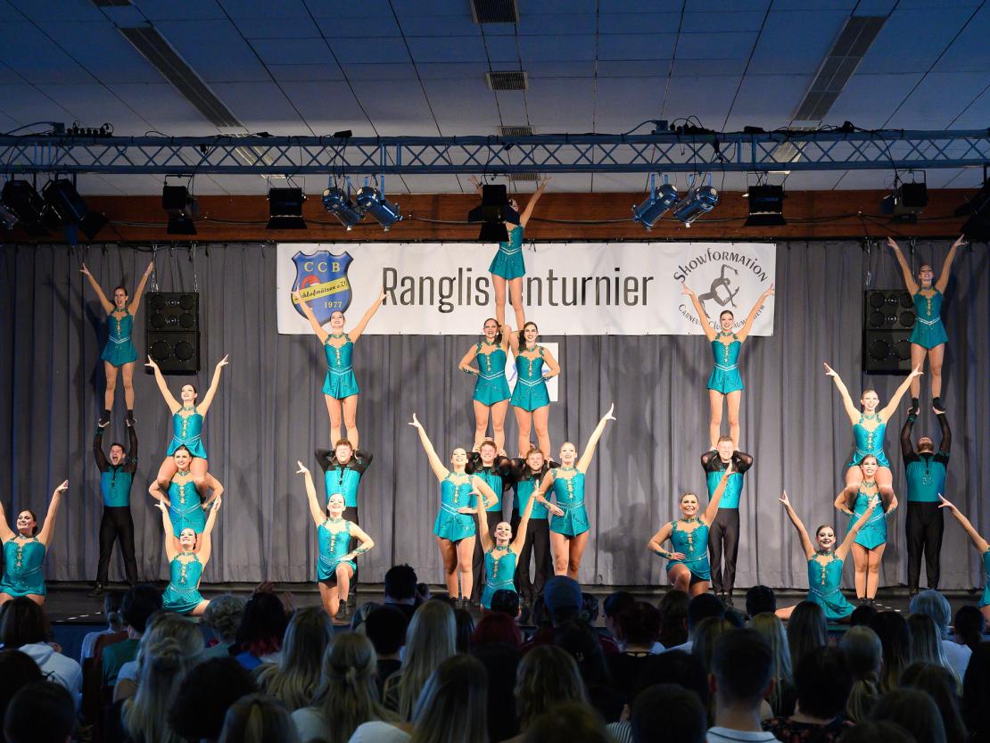 Die Tanzgruppen beim Ranglistenturnier für Showtanz in Asbach-Bäumenheim.