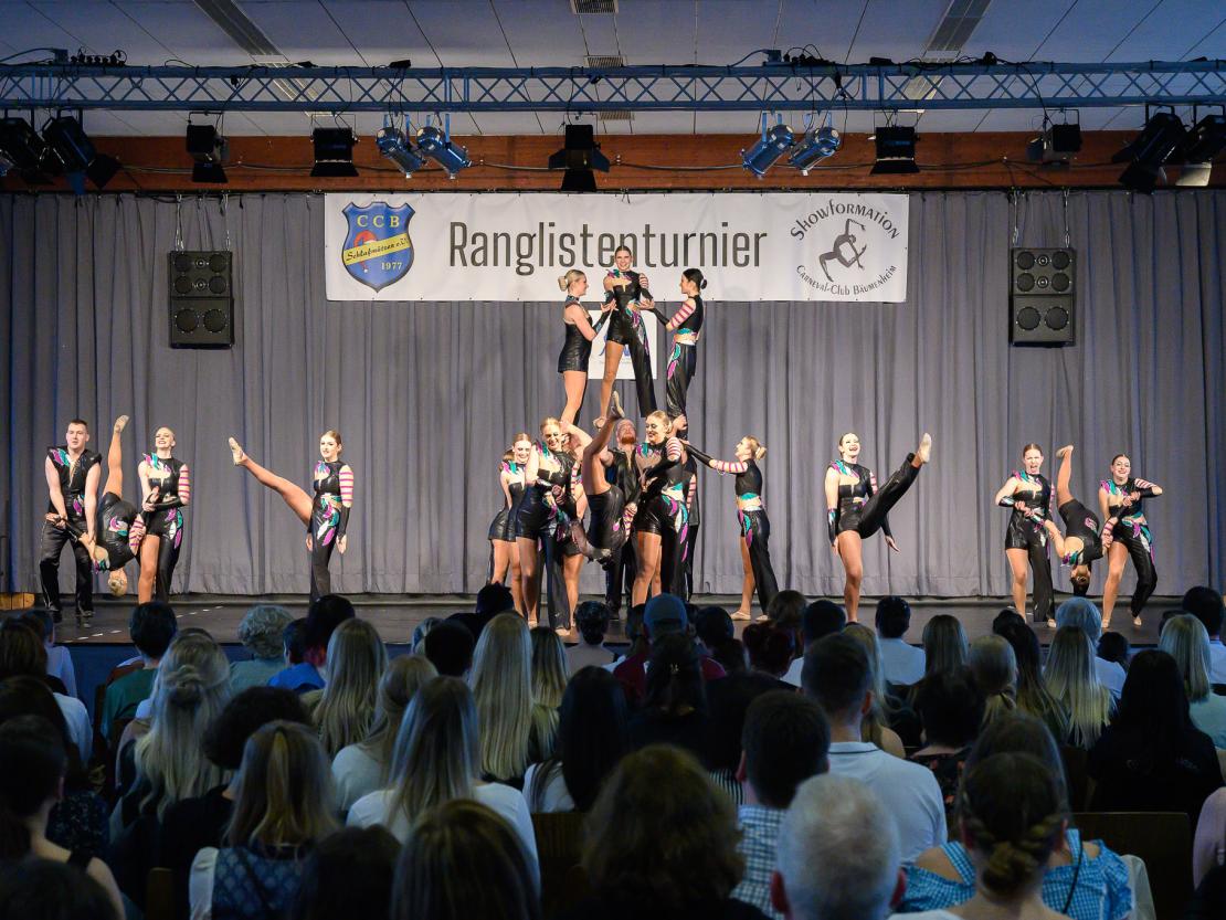 Die Tanzgruppen beim Ranglistenturnier für Showtanz in Asbach-Bäumenheim.