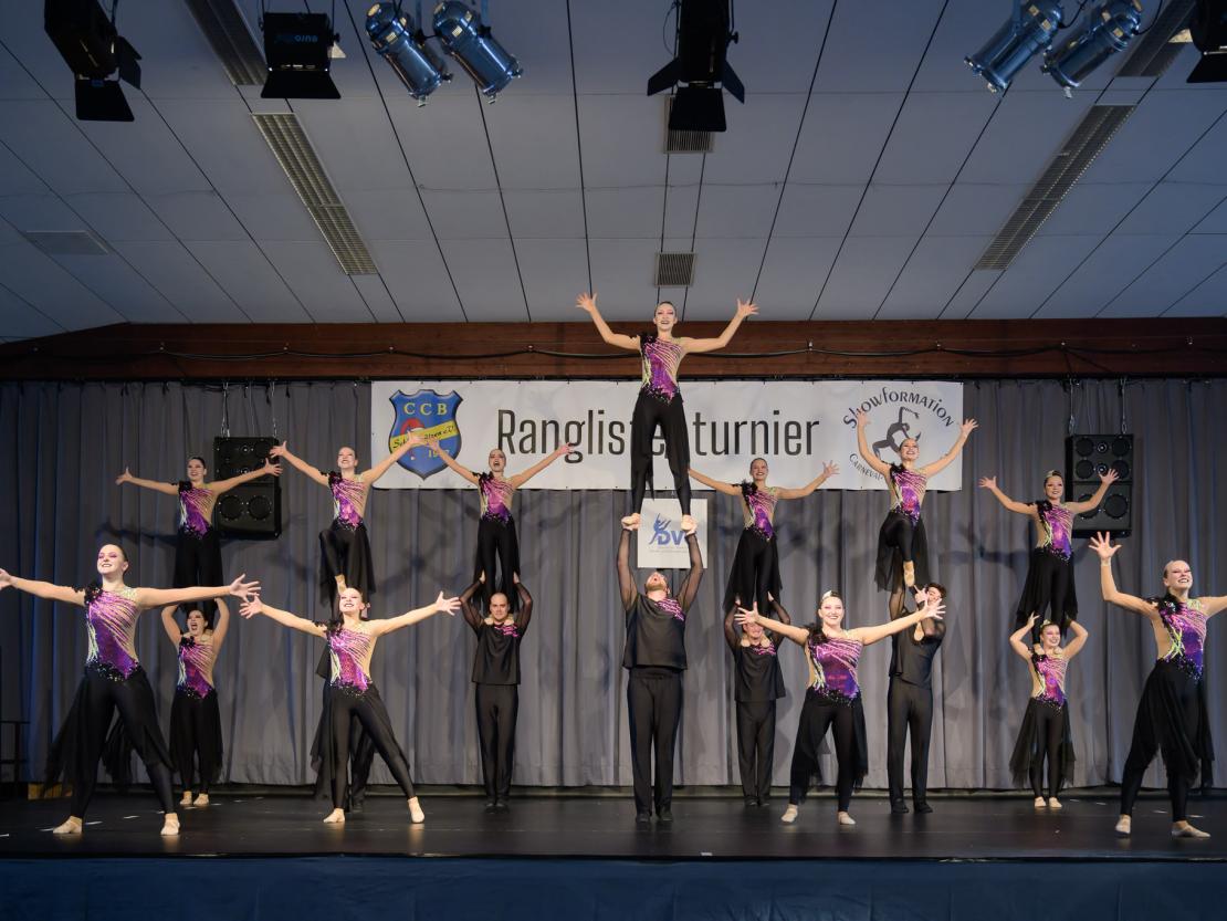 Die Tanzgruppen beim Ranglistenturnier für Showtanz in Asbach-Bäumenheim.