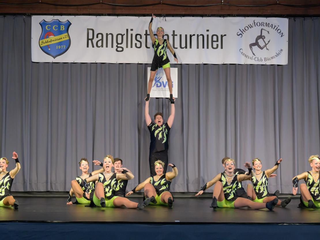Die Tanzgruppen beim Ranglistenturnier für Showtanz in Asbach-Bäumenheim.