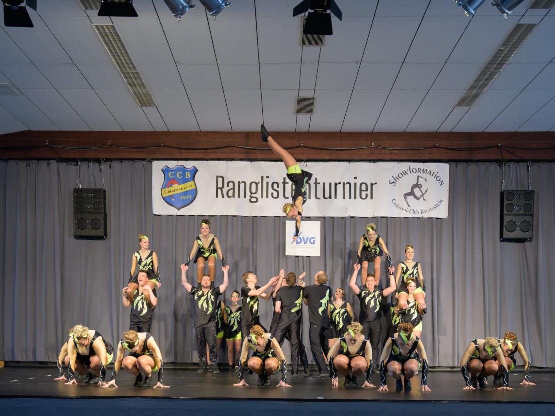 Die Tanzgruppen beim Ranglistenturnier für Showtanz in Asbach-Bäumenheim.