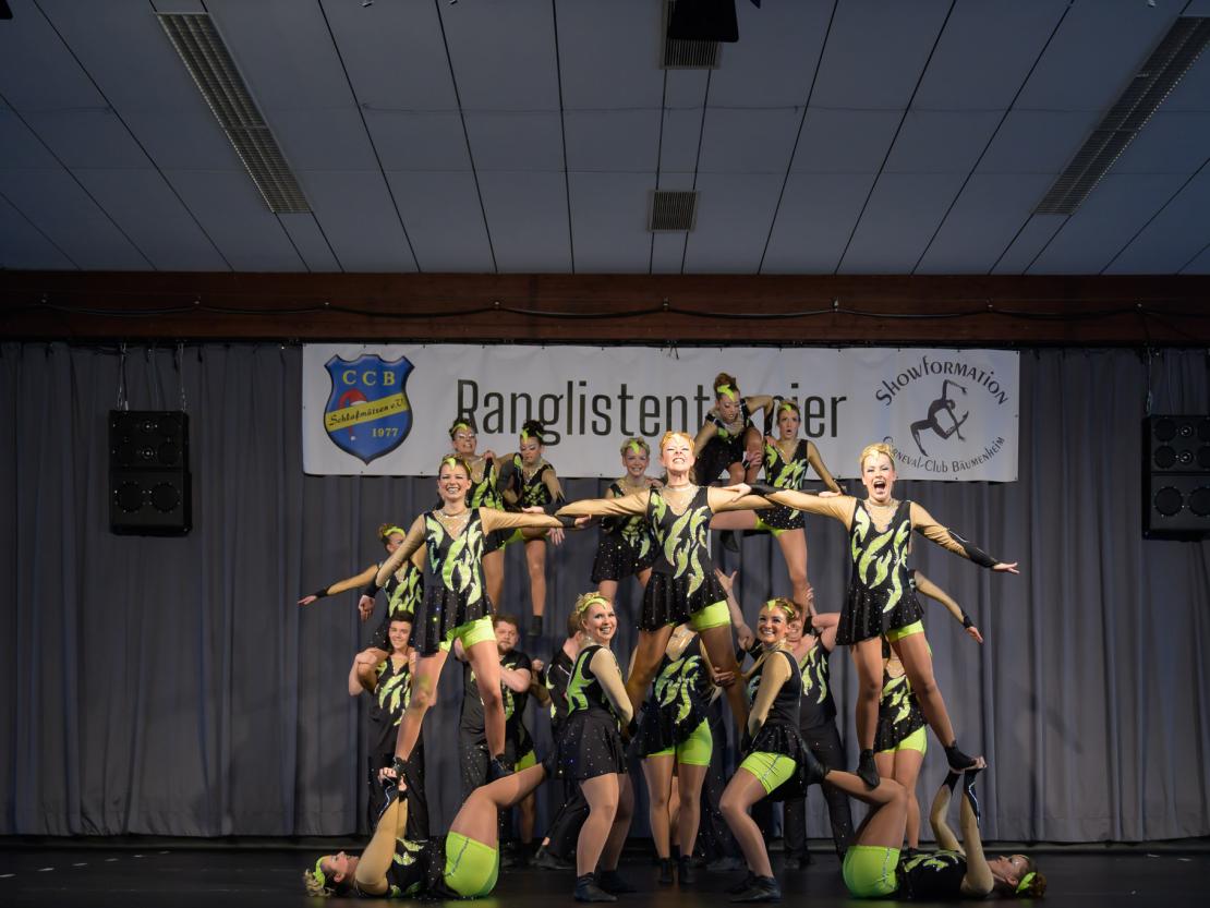 Die Tanzgruppen beim Ranglistenturnier für Showtanz in Asbach-Bäumenheim.