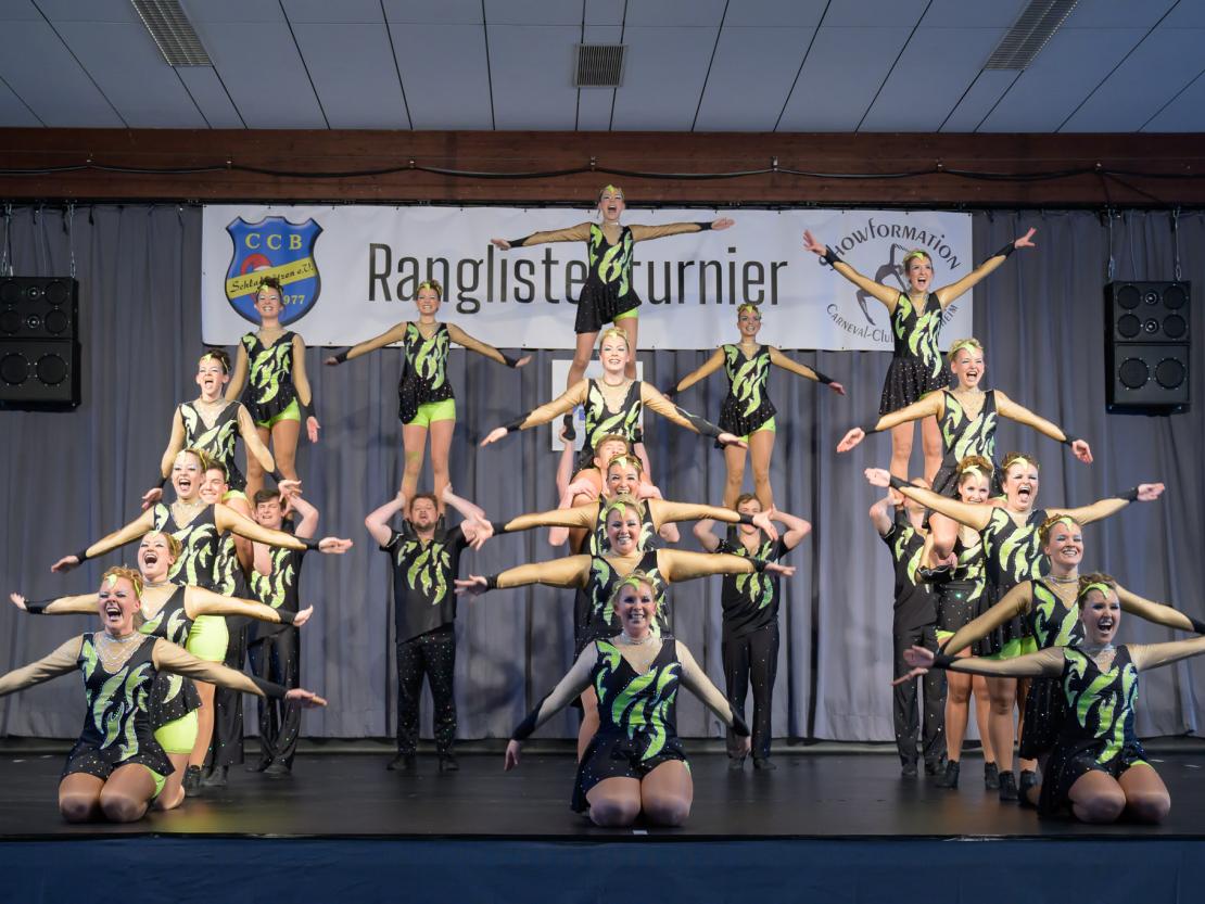 Die Tanzgruppen beim Ranglistenturnier für Showtanz in Asbach-Bäumenheim.