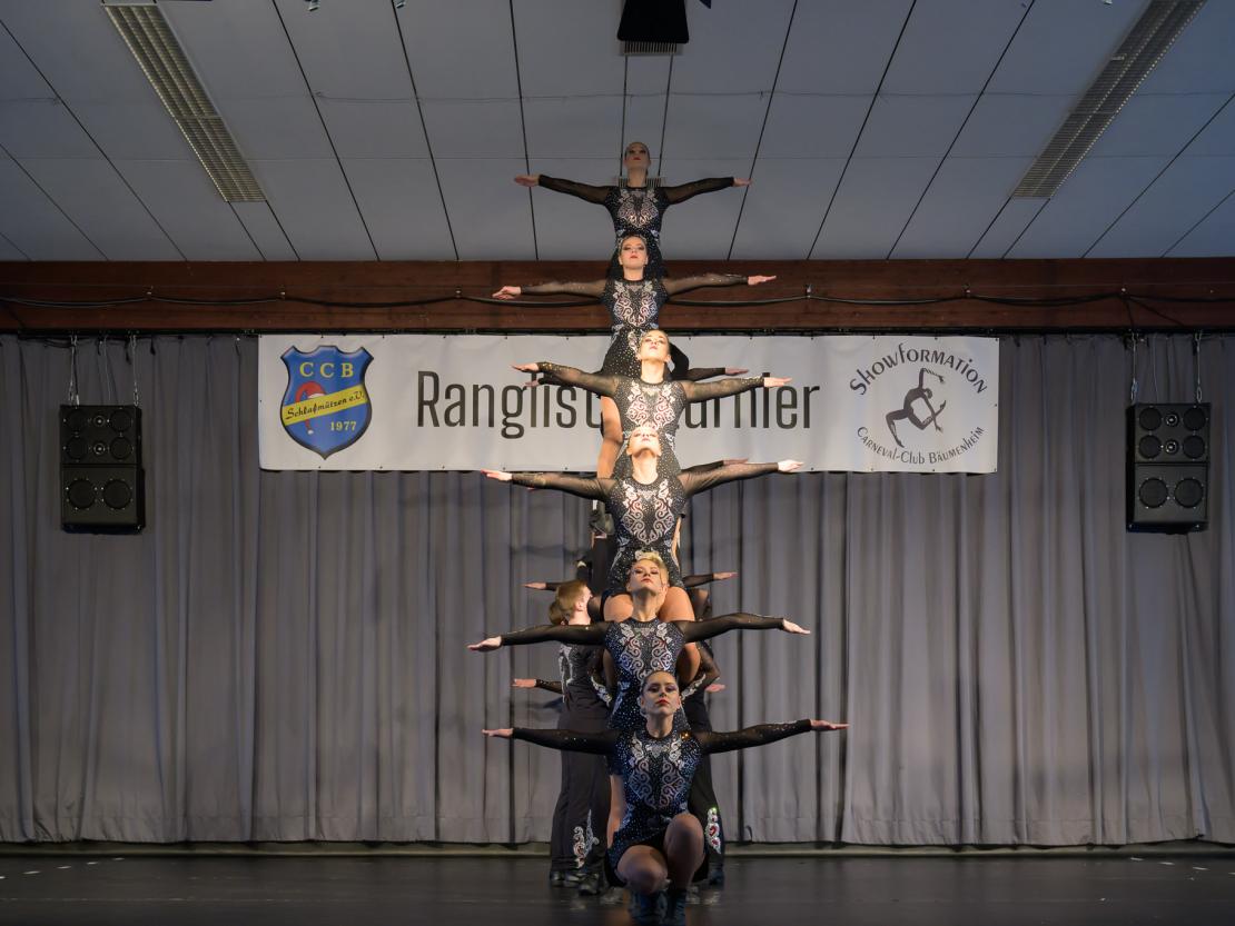 Die Tanzgruppen beim Ranglistenturnier für Showtanz in Asbach-Bäumenheim.