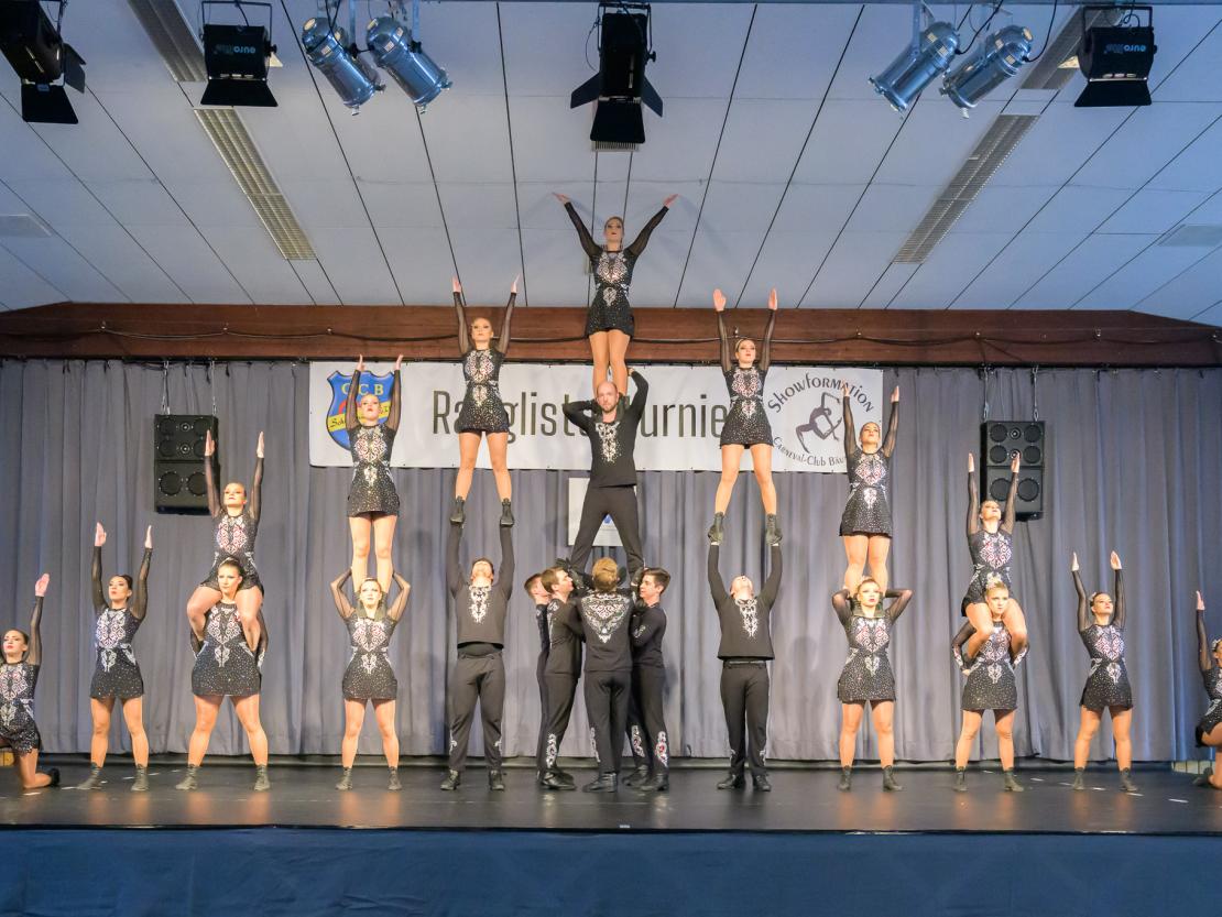 Die Tanzgruppen beim Ranglistenturnier für Showtanz in Asbach-Bäumenheim.