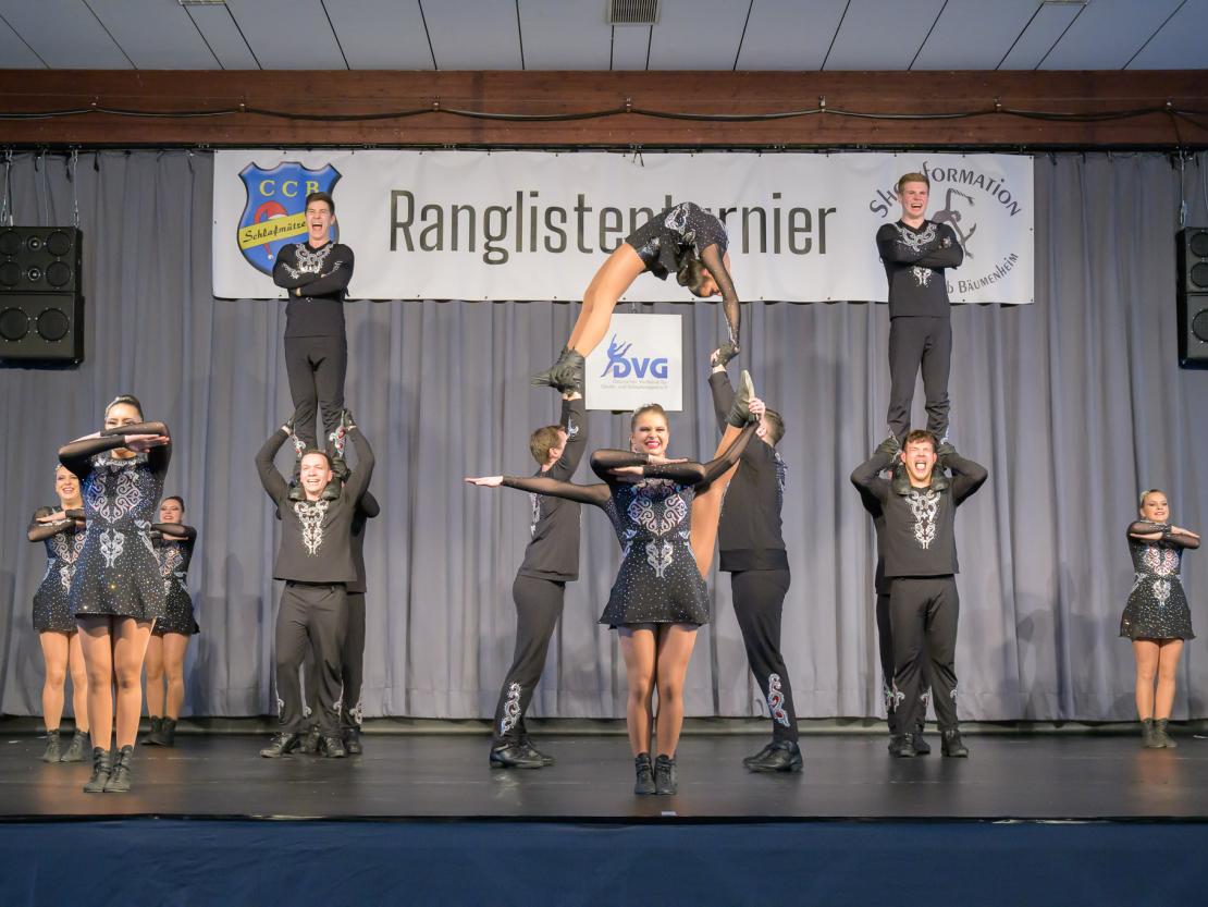 Die Tanzgruppen beim Ranglistenturnier für Showtanz in Asbach-Bäumenheim.