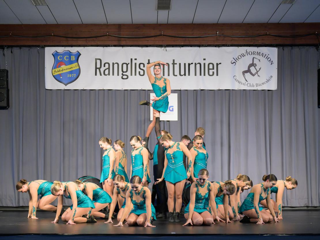 Die Tanzgruppen beim Ranglistenturnier für Showtanz in Asbach-Bäumenheim.