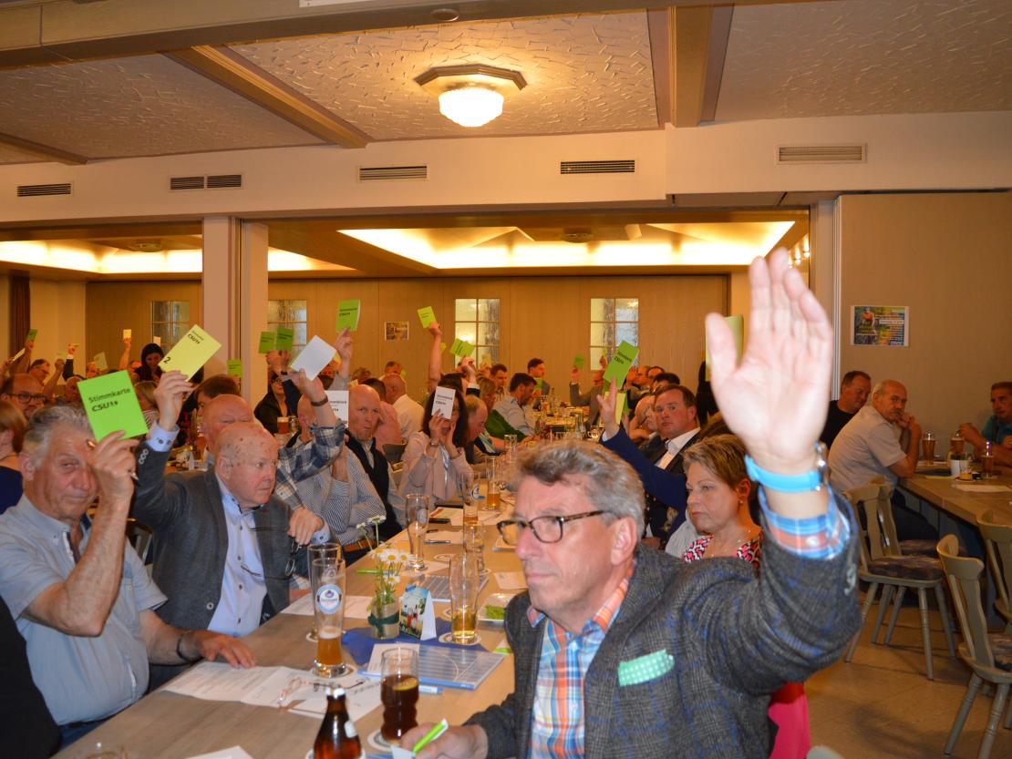 Das Bild zeigt die Abstimmung.