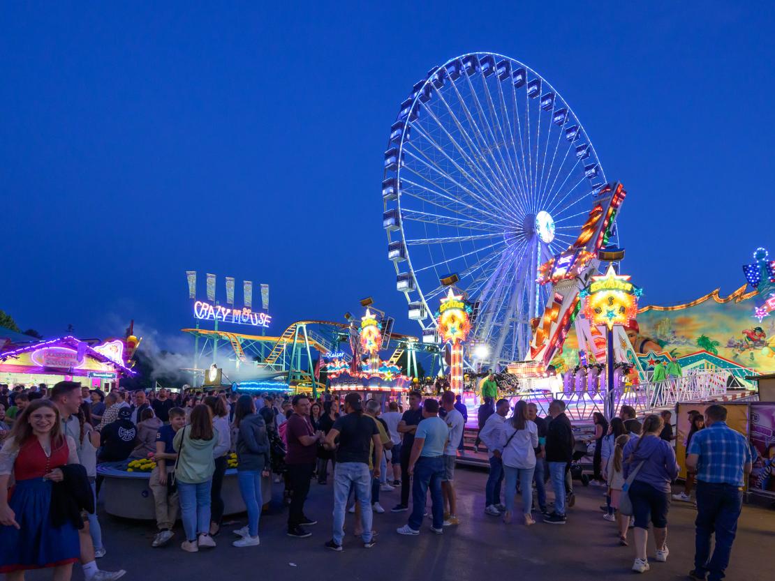 Das Bild zeigt die Nördlinger Mess 2023.