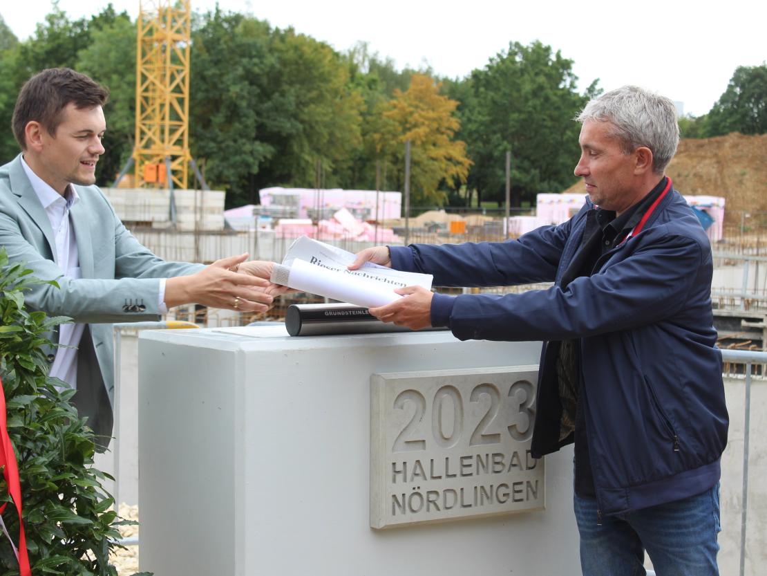 Grundsteinlegung Hallenbad 