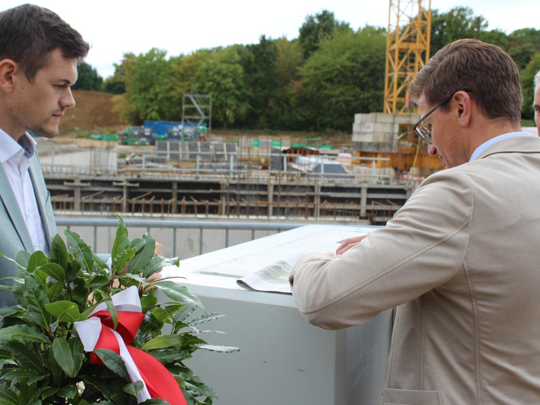 Grundsteinlegung Hallenbad 