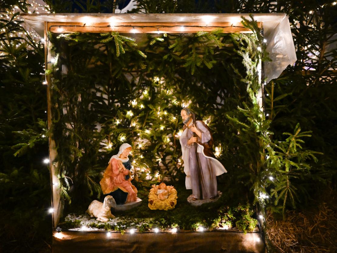 DAs Bild zeigt den Wemdinger Weihnachtsmarkt.