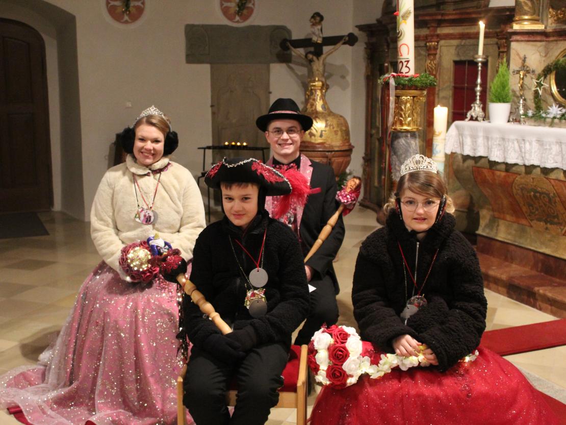 Narrenmesse, Narrenbaum stellen und Faschingsparty in Amerdingen 2024