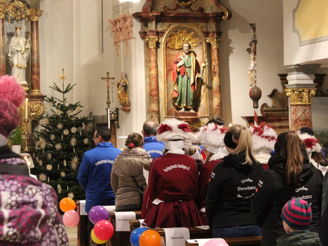 Narrenmesse, Narrenbaum stellen und Faschingsparty in Amerdingen 2024