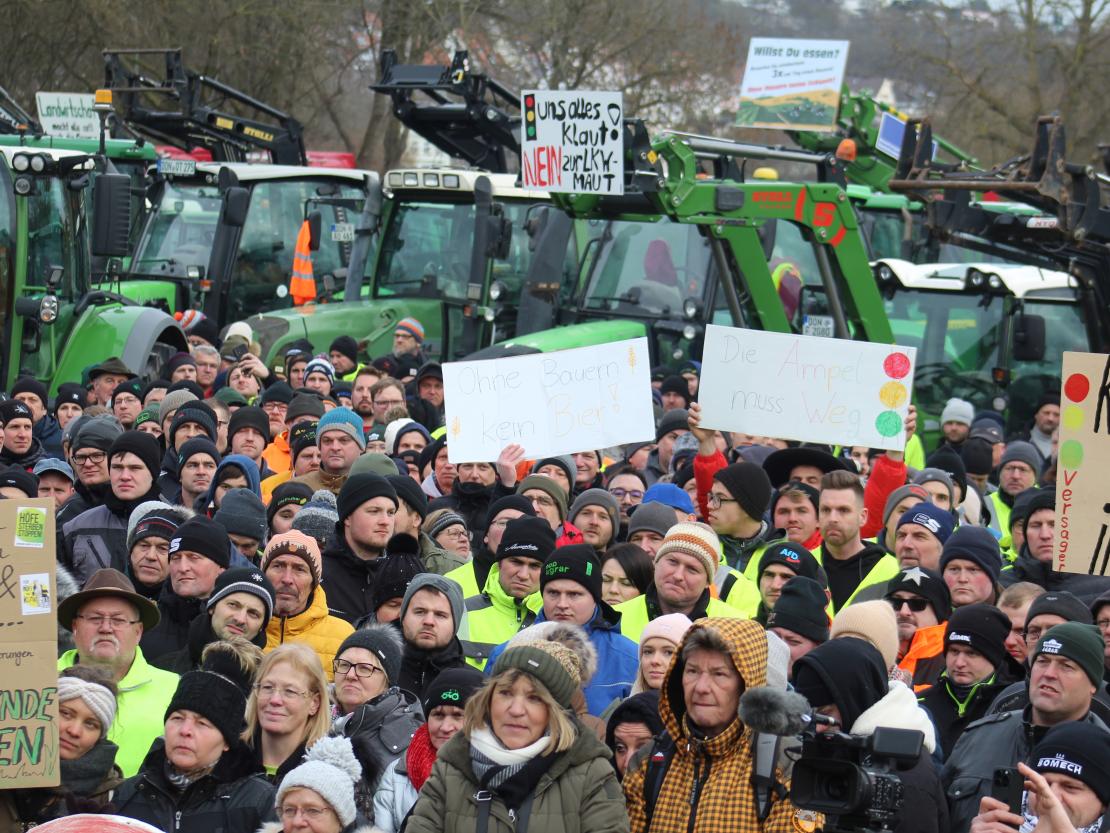 Bauernprotest Donauwörth am 08.01.2024