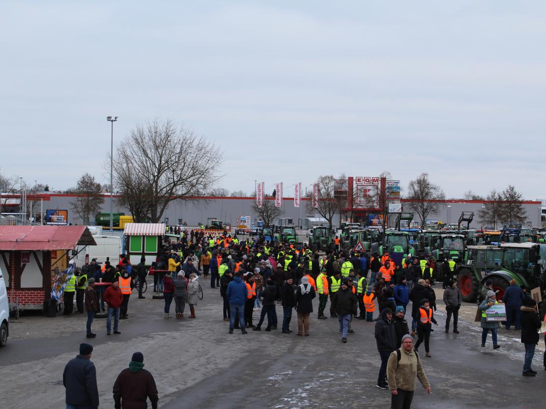 Bauernprotest Nördlingen am 08.01.2024