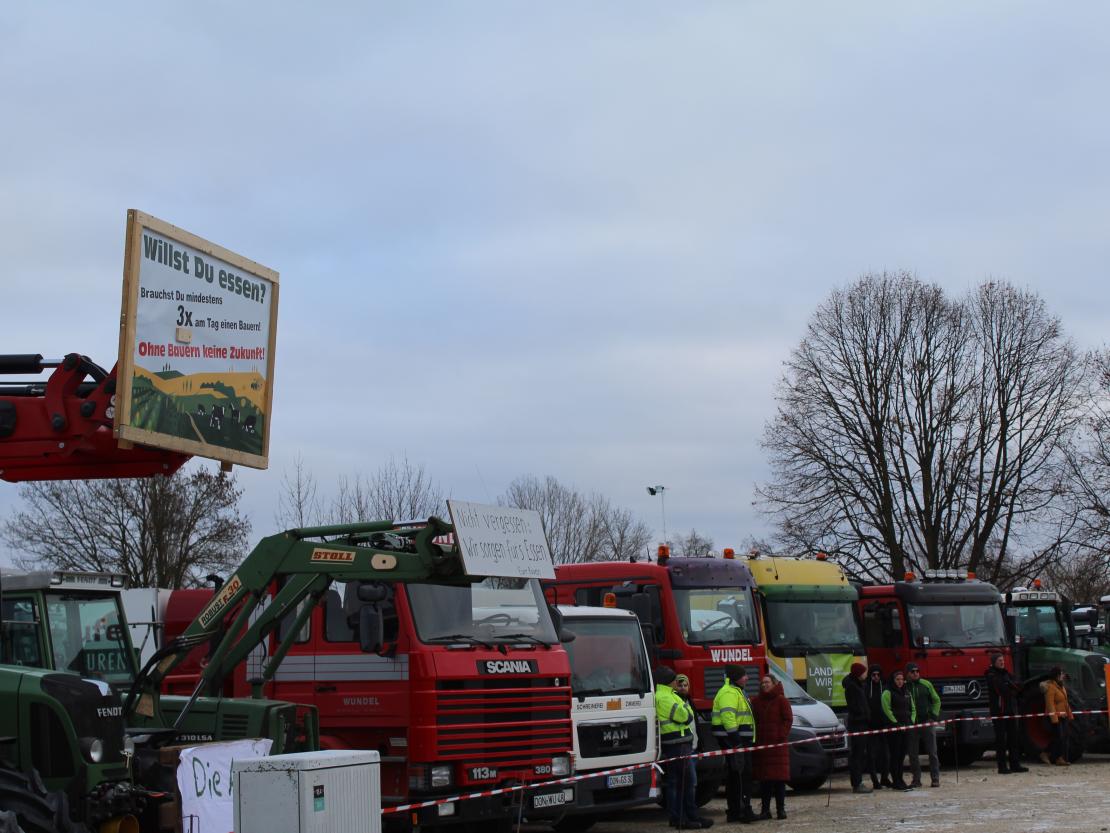 Bauernprotest Nördlingen am 08.01.2024