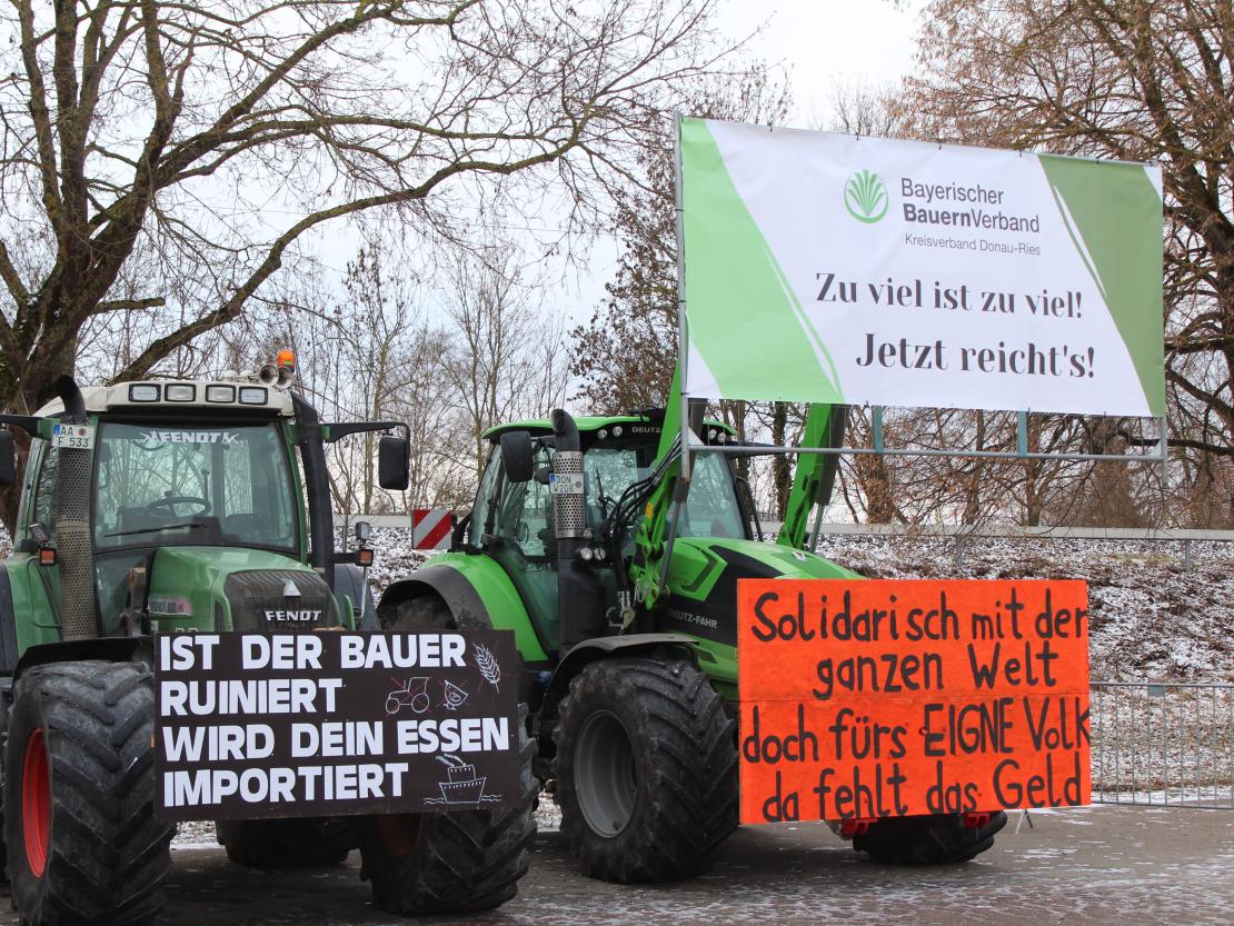 Bauernprotest Nördlingen am 08.01.2024