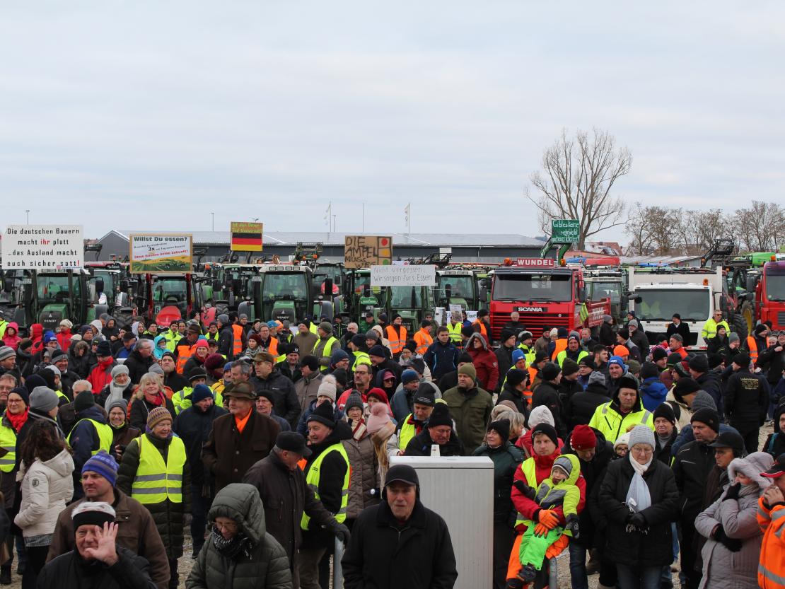 Bauernprotest Nördlingen am 08.01.2024