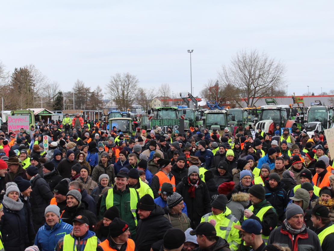 Bauernprotest Nördlingen am 08.01.2024