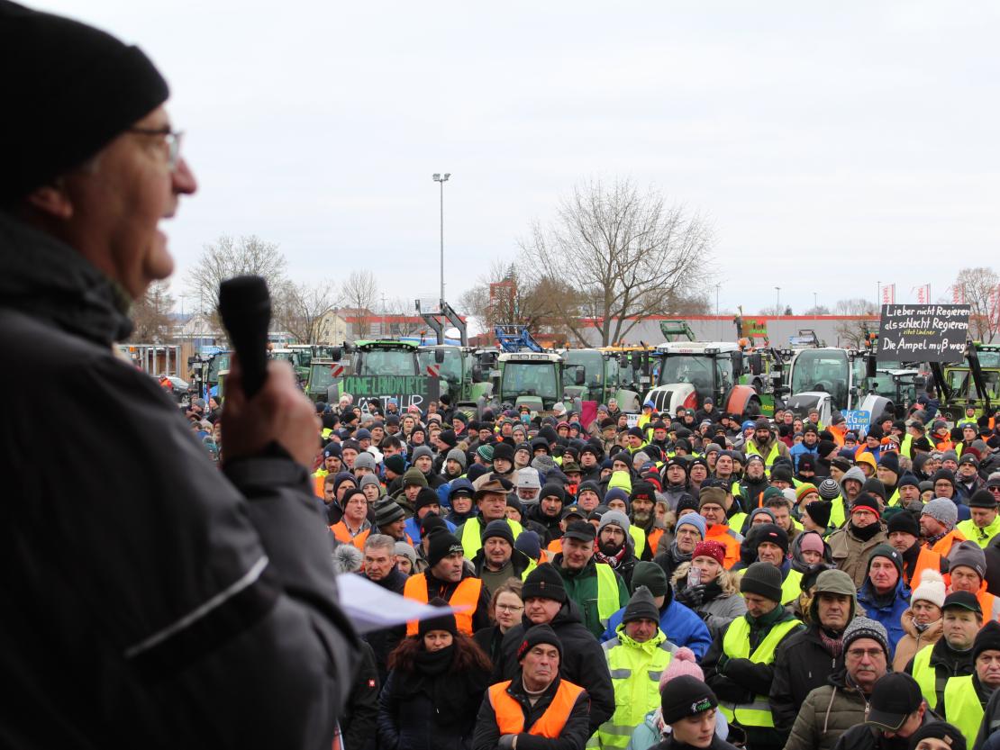 Bauernprotest Nördlingen am 08.01.2024