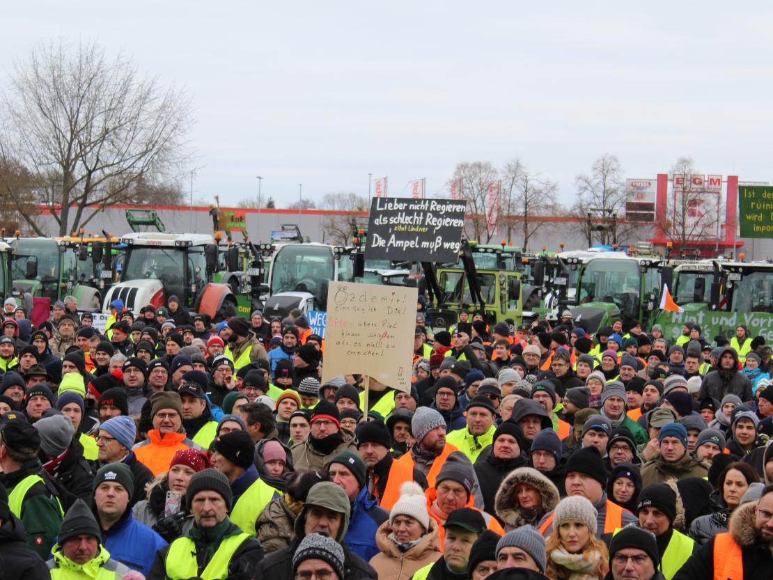 Bauernprotest Nördlingen am 08.01.2024